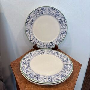 Villeroy & Boch Switch 3 Cordoba Blue Birds Dinner Plates 10 5/8” Set of 4